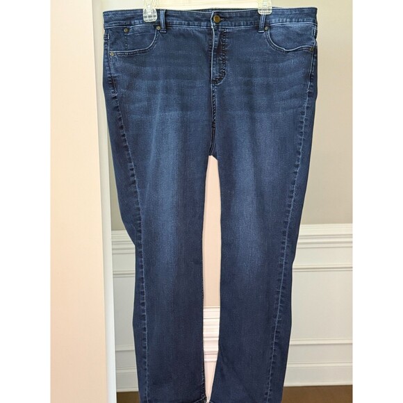 Talbots Denim - Talbots Flawless Five Pocket Straight Leg Medium Wash Sz 18 Women's Petite